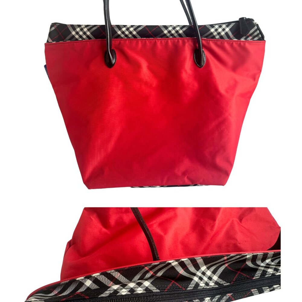 Burberry Blue Label Large Red Tote Bag in Synthetic - Picture 3 of 11